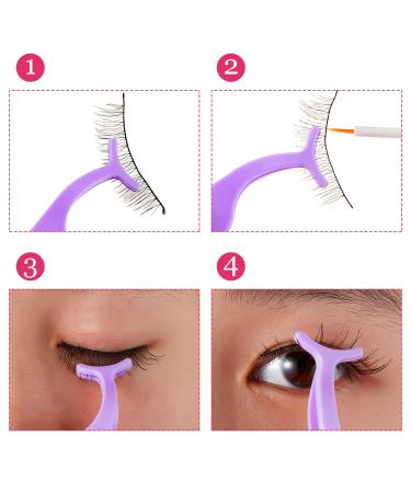 60-Piece Plastic Eyelash Extension Tweezers - Purple False Eyelash Applicator Tool for Lash Application and Removal - Buy Online on GoSupps.com