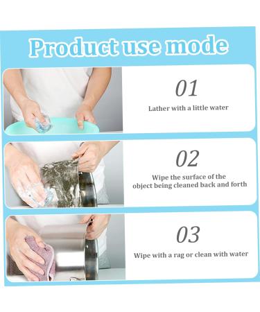Steel Wool Scrubber 20 PCS Reusable Wire Wool Soap Pads Absorbent Pre-Soaped Scouring Pad for Household Cleaning Kitchen Dishes & Metal Grills Blue - Buy Online on GoSupps.com