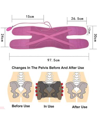 Pink Air Pressure Pelvis Tilt Correction Belt - Adjustable Postpartum Recovery Band & Body Shaper for Abdomen Posture Correction - Buy Online on GoSupps.com