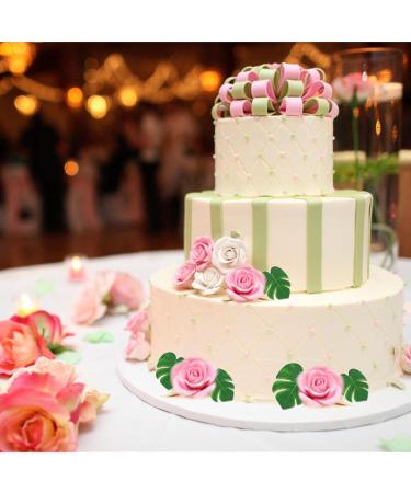 Leaf Cake Toppers 72Pcs Cupcake Toppers Monstera Leaves Cakes Topper Green Wafer Paper Leafy for Cupcake Topper Decorations Shower Wedding Birthday Party - Buy Online on GoSupps.com