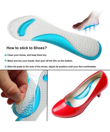 Bellcon Gel High Heel Insoles for Women - 3 Pairs Arch Support Shoe Inserts for Sandals - Pink, Blue, Polka-dot - Buy Online on GoSupps.com