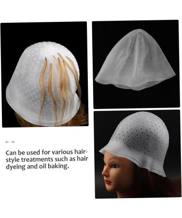 Mikinona Silicone Highlighter Cap Caps Barber Supply Hair Highlighting Kit Salon Hair Cap Salon Hair Highlight Hat Dyeing Color Tool Hair Highlighting Cap Dyeing Color Cap White - Buy Online on GoSupps.com