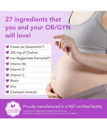 Premom Prenatal Vitamins for Women & Prenatal DHA Fish Oil - Conception for Her Multivitamin: 27 Nutrients + Triglyceride Omega 3 with 470mg DHA - Fertility Support for Women - Buy Online on GoSupps.com