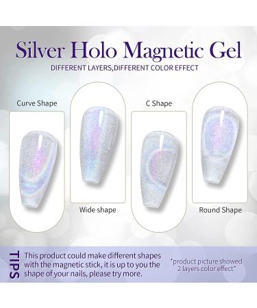 Born Pretty 9D Cat Magnetic Gel Polish - Holographic Rainbow Reflective Nail Art | 7ML - Buy Online on GoSupps.com