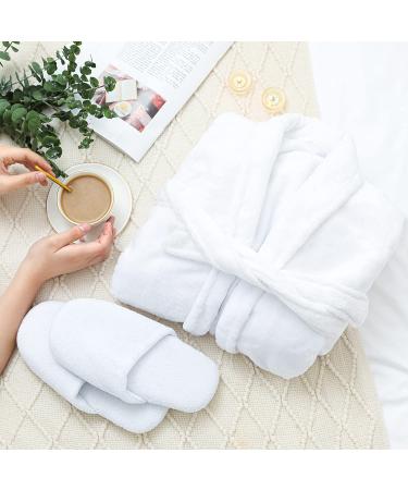 Spa Luxetique Spa Bathrobe and Slippers Gift Set for Women - Flannel Robe, Soft Slippers, Bath Bombs & Body Lotion - Buy Online on GoSupps.com