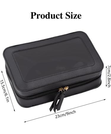 Clear Travel Toiletry Bag for Women and Men - Black Makeup Organizer & Transparent Toiletries Bag - Buy Online on GoSupps.com
