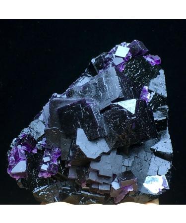 559.5g Natural Cube Deep Purple Fluorite Crystal Cluster Specimen/China Crystal Cluster - Buy Online on GoSupps.com