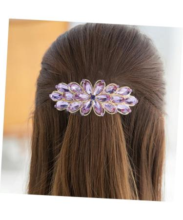 minkissy Accessories spring hair accessories bridal flower barrette crystal hairpin bridal floral crystal barrette wedding hair clip purple bridesmaid alloy Bobby Hair Wedding - Buy Online on GoSupps.com