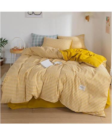 Plaid Bedding Set Green Double Sheet Duvet Cover Pillowcase Queen Size Sheet Soft (9 4pcs 180x220cm) - Buy Online on GoSupps.com