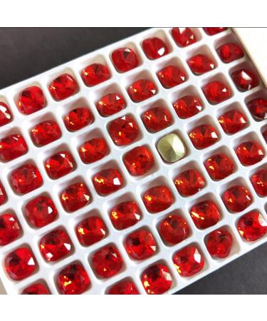 10 Pieces Multi-Colored 5A Quality Glass Crystals for Nail Art & Clothing - 10mm Loose Cushion Stones - Buy Online on GoSupps.com