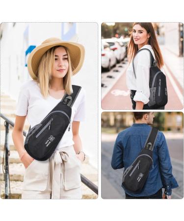 Xoolkly Waterproof Breast Pocket Sling Bag - Lightweight Multi-Purpose Shoulder Backpack for Men & Women | Ideal for Hiking & Cycling - Black - Buy Online on GoSupps.com