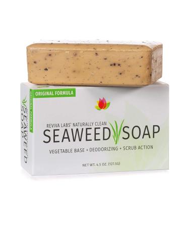 Reviva Seaweed Soap 2 Pack - Organic Seaweed Face & Body Scrub Bar - Natural 4.5 oz. Vegetable Base Soap - Made in the USA - Buy Online on GoSupps.com
