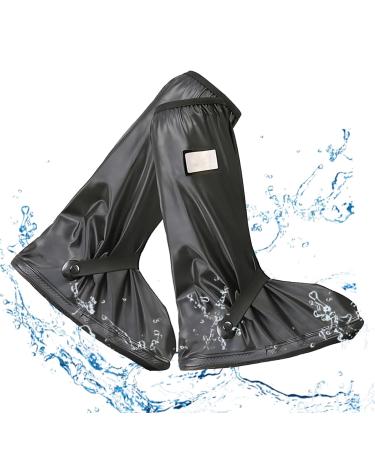 JB HomeArt waterproof overshoes rain over shoes waterproof shoe reusable zipper shoe cover waterproof shoe cover for snow and rain resistant (L: 40-41)