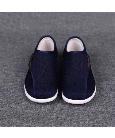 Memory Foam Diabetic Slippers for Women | Adjustable Wide House Shoes for Arthritis and Swollen Feet | Non-Slip Edema Slipper - Blue - Size 8 - Buy Online on GoSupps.com