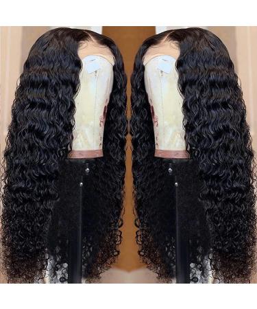 TOPREM 22 Inch Deep Wave Lace Front Human Hair Wig for Black Women - 150% Density, Pre Plucked with Baby Hair - Glueless 4x4 Lace Closure - Buy Online on GoSupps.com