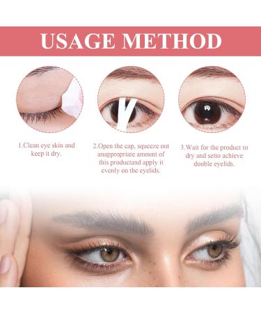 Wusanna Eye Cream & Eyelid Styling - Double Eyelid Shaping Cream & Invisible Stripes for Natural Look (3 Pieces + 3 Y-Tines) - Ideal for International Shipping - Buy Online on GoSupps.com