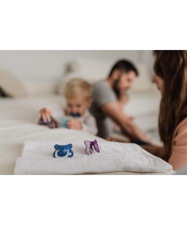 Suavinex Reversible Pacifier Set - Night & Day Bunny Pink | 4-18 Months | 2 Pieces - International Shipping Available - Buy Online on GoSupps.com