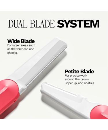 Jill Dermaplane Starter Kit for Women in Rose Facial Razor & Exfoliating Blade Set with Pre-Shave Magic Wipe Gentle Skin Cleanser Glow Moisturizer & 2 Disposable Dermaplane Blades Starter Kit in Rose - Buy Online on GoSupps.com