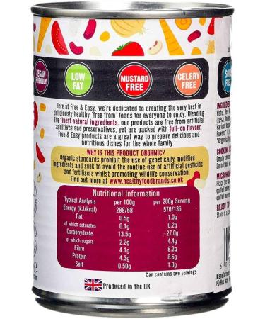 Organic Three Bean Chilli 400g - Gluten-Free & Easy to Prepare - Buy Online on GoSupps.com