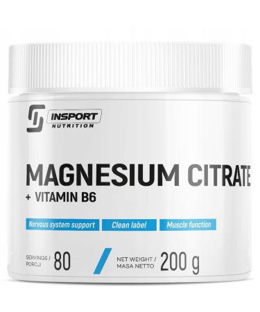 INSPORT Nutrition Magnesium citrate + vitamin B6 200g powder supplement for muscles and energy optimal absorption anti-fatigue | INSPORT Nutrition
