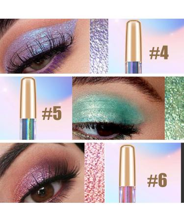 Glitter Eyeshadow Liquid 3PCS Makeup Waterproof Metallic Multichrome Eyeshadow Highly Pigment Holographic Eyeshadow Long Lasting Chrome Eyeshadow 2 - Buy Online on GoSupps.com