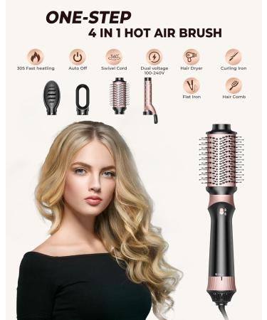 OKWRAP 4 in 1 Hair Dryer Brush - Black - Buy Online on GoSupps.com