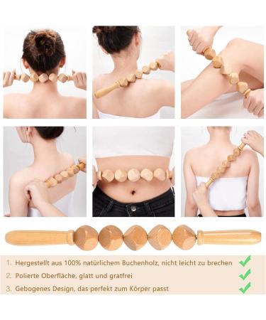 Uyoyous Maderotherapy Wood Massage Roller Set - 5 in 1 Back & Body Fascia Massage Tools for Ultimate Relaxation - Buy Online on GoSupps.com