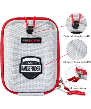 Hard Shell Golf Rangefinder Case - Compatible with Bushnell V2 V3 V4 V5 Pro X2 Pro XE - Silver - Buy Online on GoSupps.com
