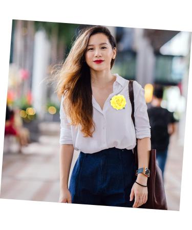 Mikinona 2 1 Bridal Hair Clip Hair Accessories for Women Wedding Wedding Hair Clip Mexican Hair Flowers Large Flower Pin up Rose Flower Hair Clip Yellow Artificial Flower Hairpin Hair Comb medium Giallo - Buy Online on GoSupps.com