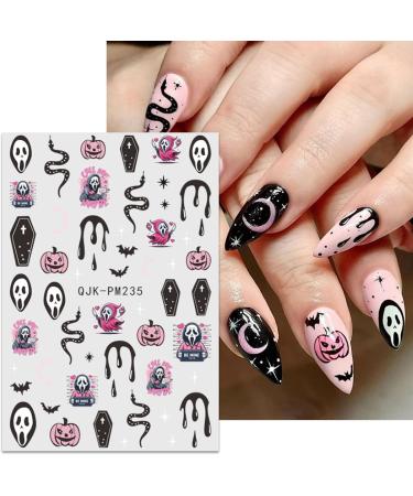 JMEOWIO 9 Sheets Halloween Nail Art Stickers Decals Self-Adhesive Star Cute Ghost Nail Supplies Nail Art Design Decoration Accessories - Buy Online on GoSupps.com