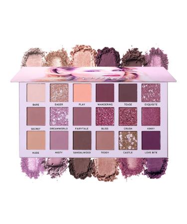 Ucanbe 18 Colors Eyeshadow Palette Matte Shimmer Glitter Eye Shadow Highly Pigmented Eye Shadow Makeup Cosmetic Aromas - Buy Online on GoSupps.com
