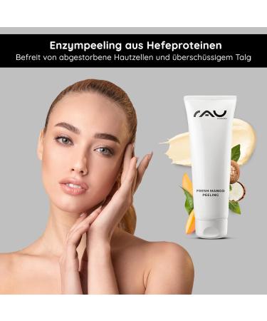 RAU Cosmetics Enzyme Peeling - Fresh Mango Exfoliant for Blackheads & Pimples | Regeneration Booster for Mature Sensitive & Dry Skin - 2.53 Fl Oz - Buy Online on GoSupps.com