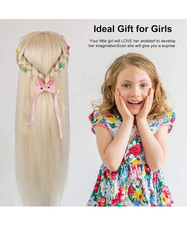 TopDirect 24 Blonde Human Hair Mannequin Head with 80% Real Hair and Tools - Buy Online on GoSupps.com