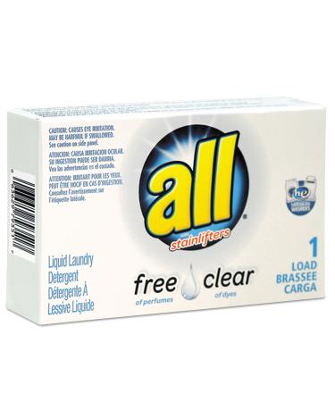 All 2979351 Free Clear HE Liquid Laundry Detergent Unscented 1.6 oz Vend-Box 100/Carton (VEN2979351)