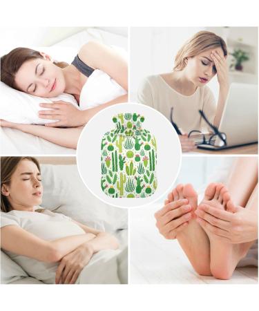 Cactus Floral Hot Water Bottle - 1L Pain Relief & Muscle Injury Relief | International Shipping Available - Buy Online on GoSupps.com
