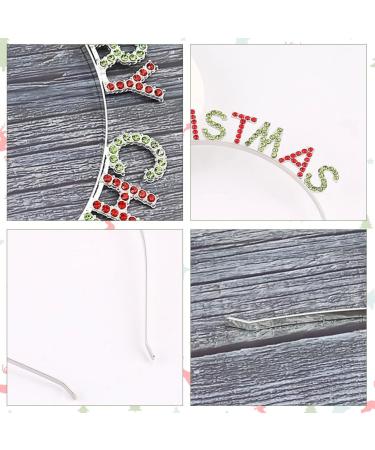 Makenlug Christmas Headband Christmas Gifts for Girls Women Merry Christmas Headband Crystal Hair Christmas Party Supplies - Buy Online on GoSupps.com