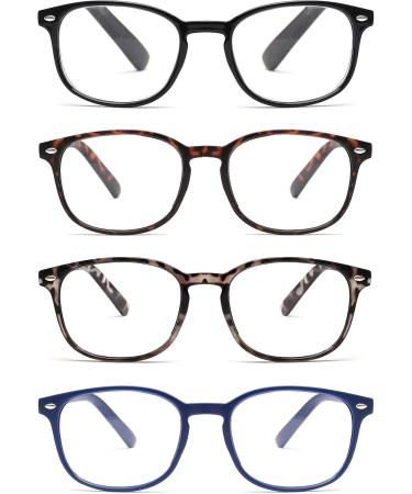 JM Reading Glasses Quality Spring Hinge Readers Women Men Glasses for Reading +1.75 Mixed Colours - Pack Of 4 - Buy Online on GoSupps.com