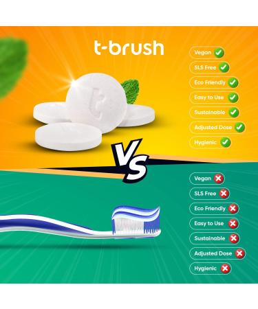 Strawberry Fluoride Toothpaste Tablets | T-brush | SLS-Free, Gluten-Free, Cruelty-Free | Eco-Friendly & Vegan | 90 Tablets - Buy Online on GoSupps.com