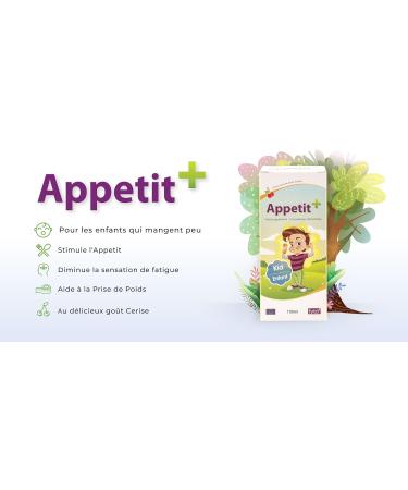 APPETIT+ Booster - Stimulates Appetite & Weight Gain | Fenugreek & B Vitamin Complex | Pleasant Cherry Taste | 100ml | Gluten Free - Buy Online on GoSupps.com