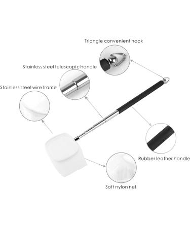 Carefree Fish Aquarium Stainless Steel Small Fishing Net  Extendable Handle Shrimp Net  Soft Light Tiny Net  Fish Tank Cleaner Long Handle(Please Note The Size of The Product) Black1 square - Buy Online on GoSupps.com