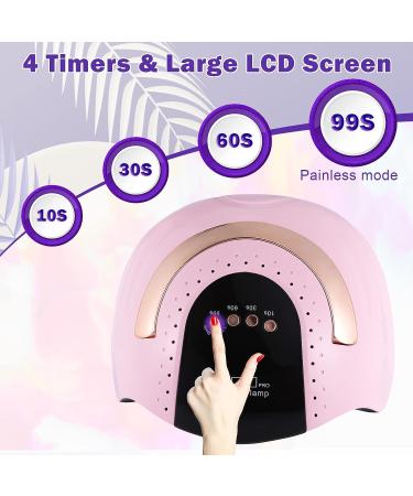 268W UV LED Nail Dryer for Gel Polish | 57 Dual Light Beads, 4 Timer Settings, Auto Sensor - Buy Online on GoSupps.com