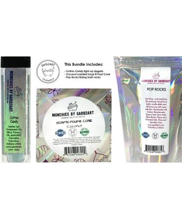 garb2ART Bath Gift Set - Handmade USA Fizzies, Pop Rocks, Soap, Lipstick - Moisturizing Dry Skin - Bubble Spa Bathing - Perfect Birthday & Mother's Day Gift (Cotton Candy) - Buy Online on GoSupps.com