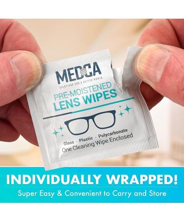 Premoistened Lens and Glass Cleaning Wipes - Portable Travel Cleaner for Glasses  Camera  Cell Phone  Smartphone  and Tablet - Disposable  Quick Drying  Streak Free - Individually Wrapped  Pack of 200 - Buy Online on GoSupps.com