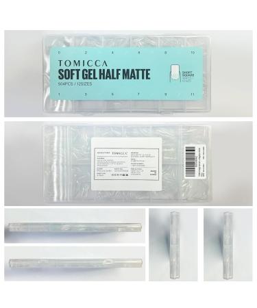 Tomicca 504 Piece Square Artificial Nail Tips - Full Cover Gel Tips for DIY Nail Art & Nail Studios - 12 Sizes French Short Tips - Buy Online on GoSupps.com