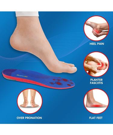 Sushn3D Plantar Fasciitis Insoles - Arch Support Orthotic Inserts for Men Women - Gel Shoe Insoles for High Arch Pain Relief - XL Size (Mens 10 1/2 - 13) - Buy Online on GoSupps.com