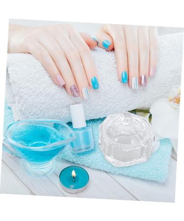 minkissy Nail Art Crystal Cup Candy Bowl Monomer Dish Crystal Liquid Nail Dish Manicure Mini Dappen Dish Nail Glitter Holder Acrylic Powder Holder Nail Powder Cup Dish Storage Box Glass 6X6cm Transparent - Buy Online on GoSupps.com