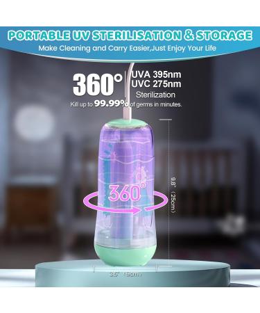 Orzbow Electric Baby Bottle Brush Set - Portable UV Sterilizer Nipple Brush & Draining Stand - Perfect for Clean Baby Bottles | Buy Now - Buy Online on GoSupps.com