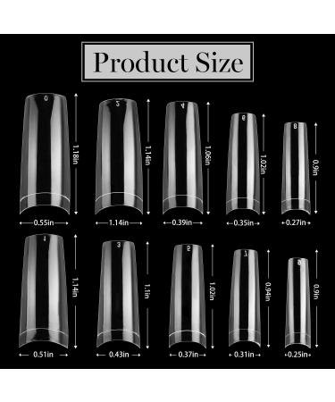 Beetles Clear French Acrylic Nail Tips - Half Cover False Nails with Case for DIY Nail Art at Home - Buy Online on GoSupps.com
