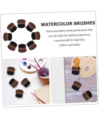 KALLORY 8pcs Painting Brush Drawing Art Supplies Stain Sponge Brush Eyeshadow Sponge Applicator Wood Black 4X3cm - Buy Online on GoSupps.com