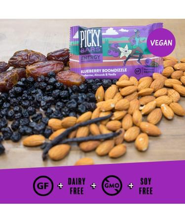 Picky Bars Real Food Energy Bars - Plant Based Protein, All-Natural, Gluten Free, Non-GMO, Non-Dairy - 5 Flavors Pack of 10 - Buy Online on GoSupps.com